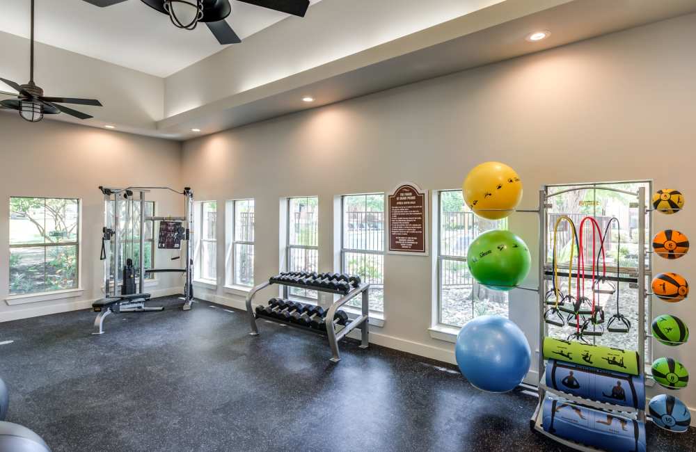 State-of-the-art fitness center at The Forum at Grand Prairie in Grand Prairie, Texas, 