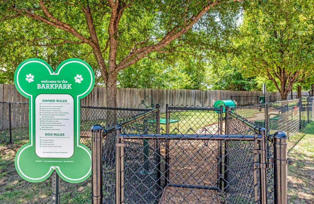 Dog park at The Forum at Grand Prairie in Grand Prairie, Texas, 