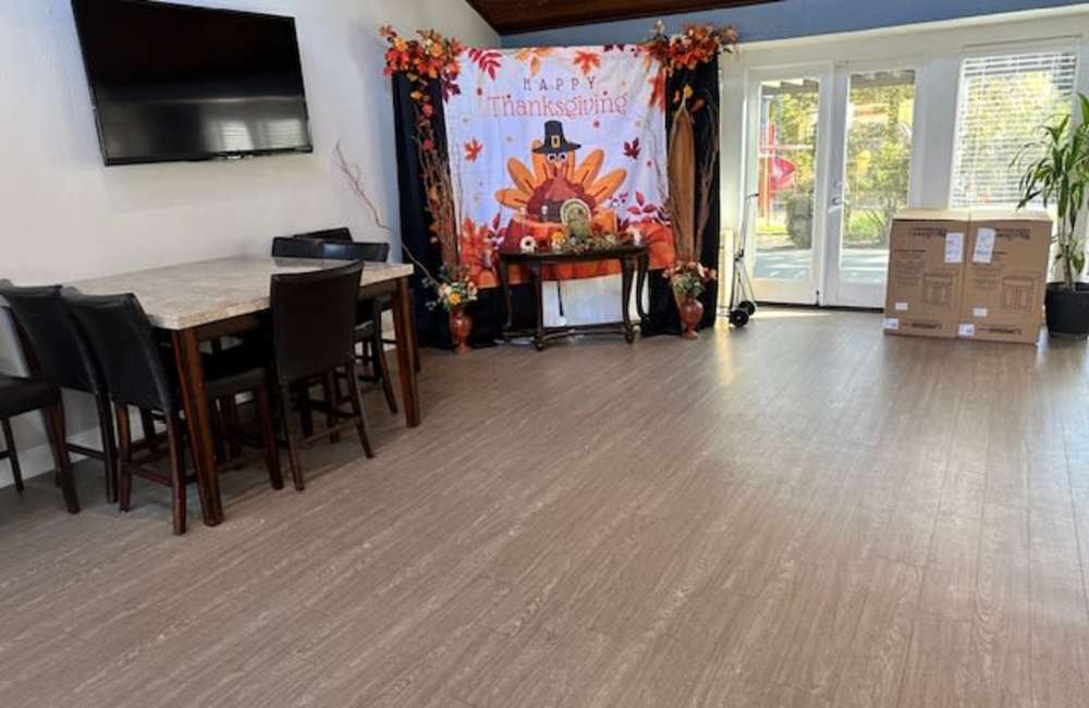 Spacious community room at Rancho Niguel Apartments in Laguna Hills, California