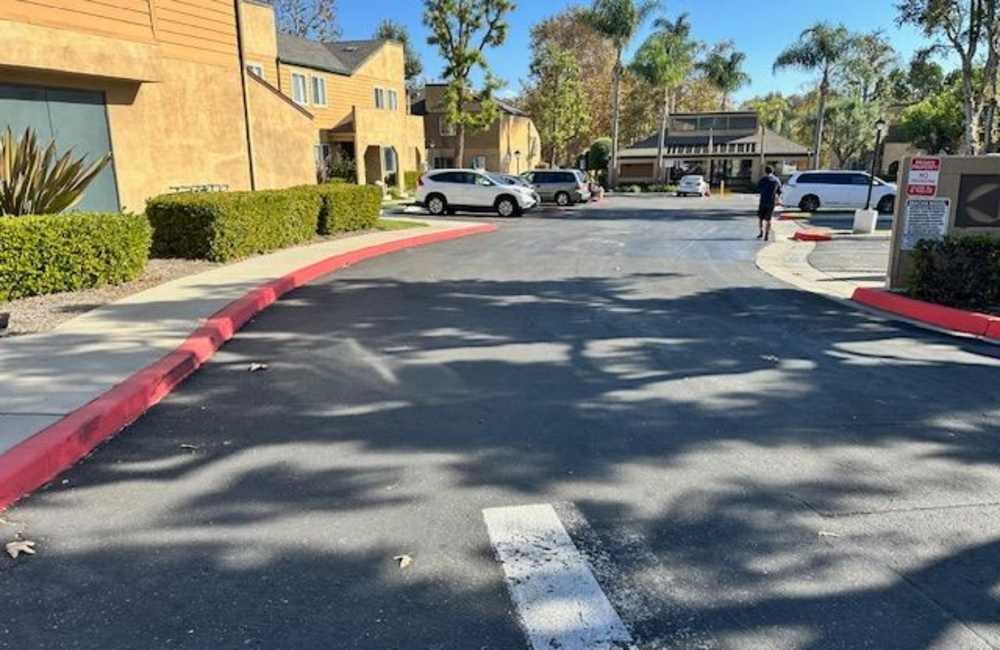 Parking lot at Rancho Niguel Apartments in Laguna Hills, California