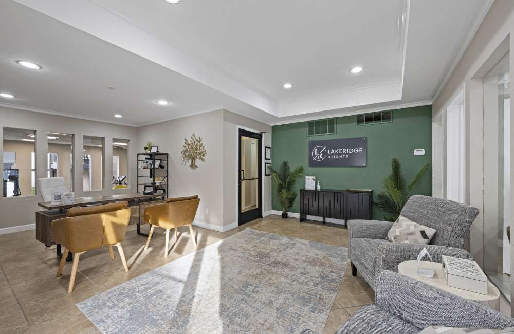 Lobby area at Lakeridge Heights in Dallas, Texas, 