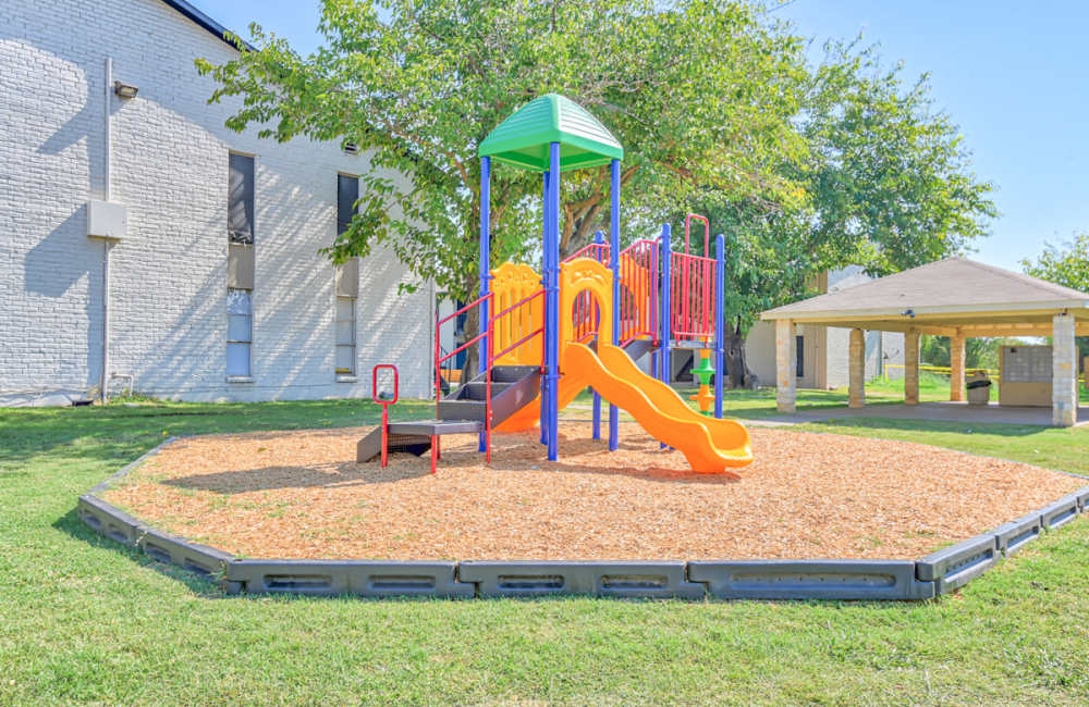 Community park at Woodside Flats in Dallas, Texas, 