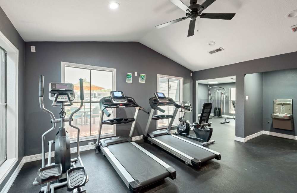 Fitness studio at North Bend Living in Houston, Texas