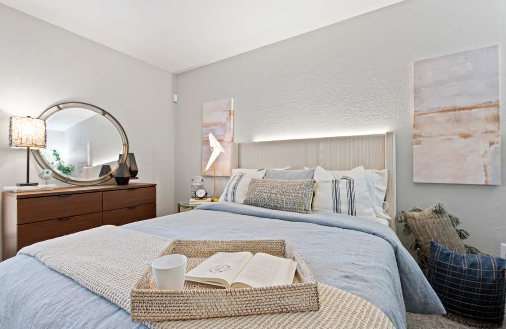 Cozy bedroom at Northside Heights in Conroe, Texas