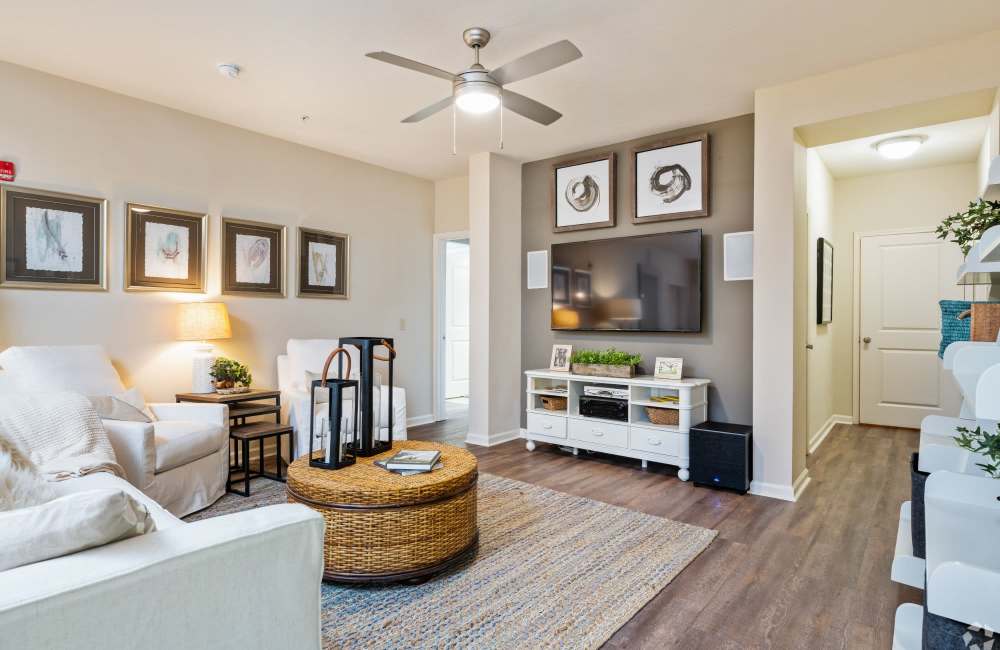 Large living room at The Park Apartment Homes in Prattville, Alabama