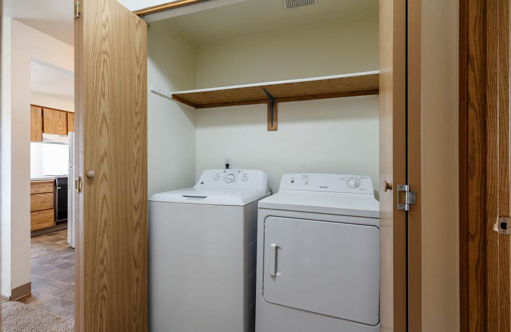 In-home laundry at Heron Hills Apartment Homes in Gresham, Oregon