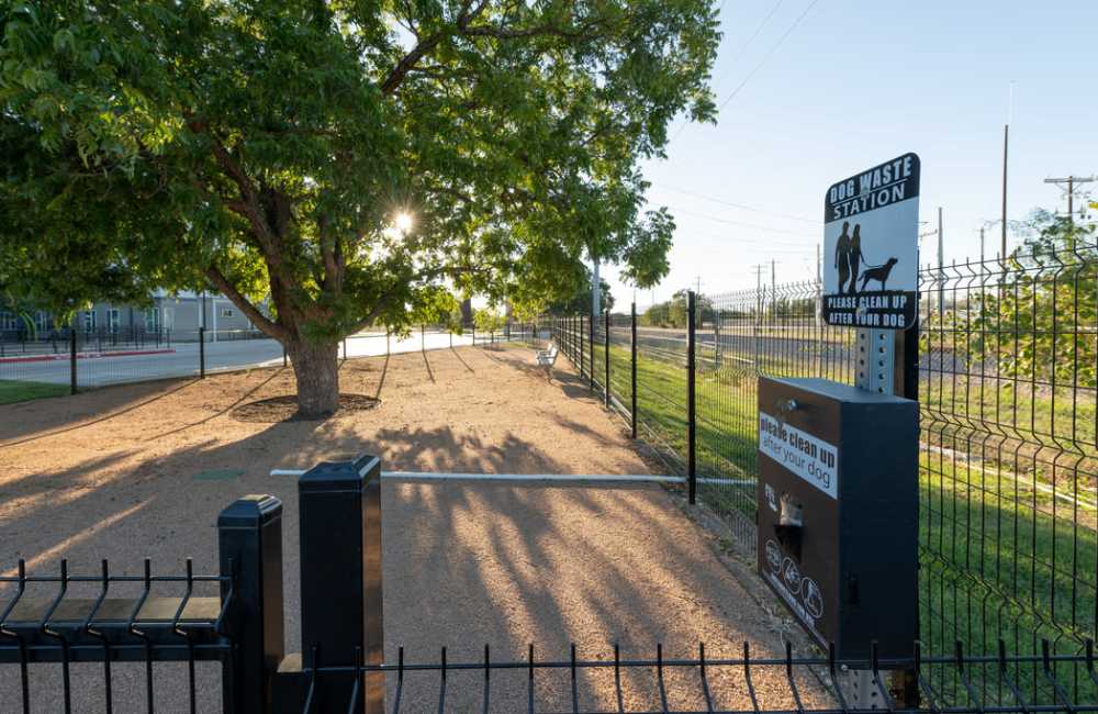 Dog park at The Loretta in Austin, Texas, 