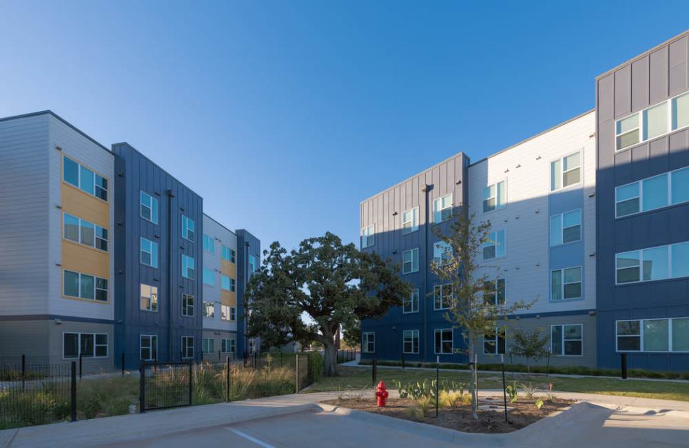 Exterior of the building at The Loretta in Austin, Texas, 