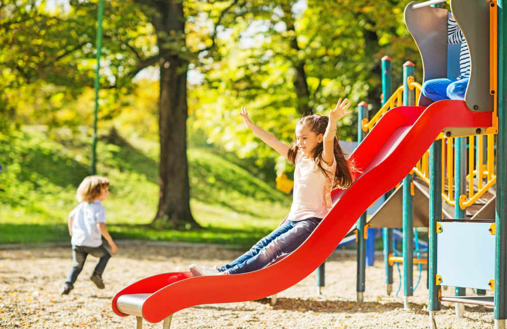 Kids playing in a park near Garrett's Landing in Lawton, Oklahoma