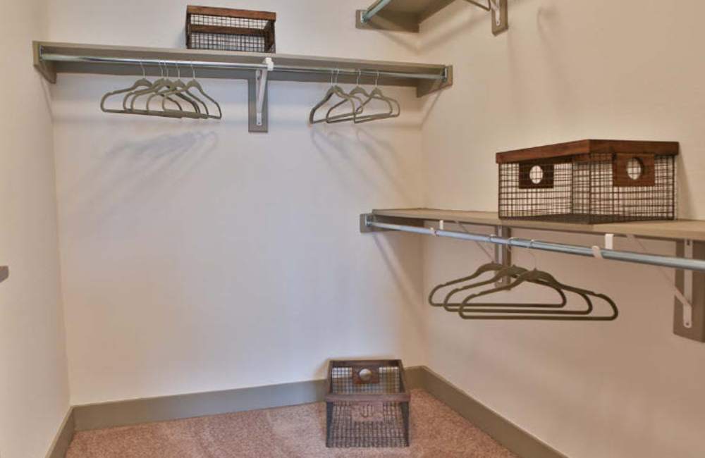 Walk-in closet at Alcove at Alamo Heights in San Antonio, Texas