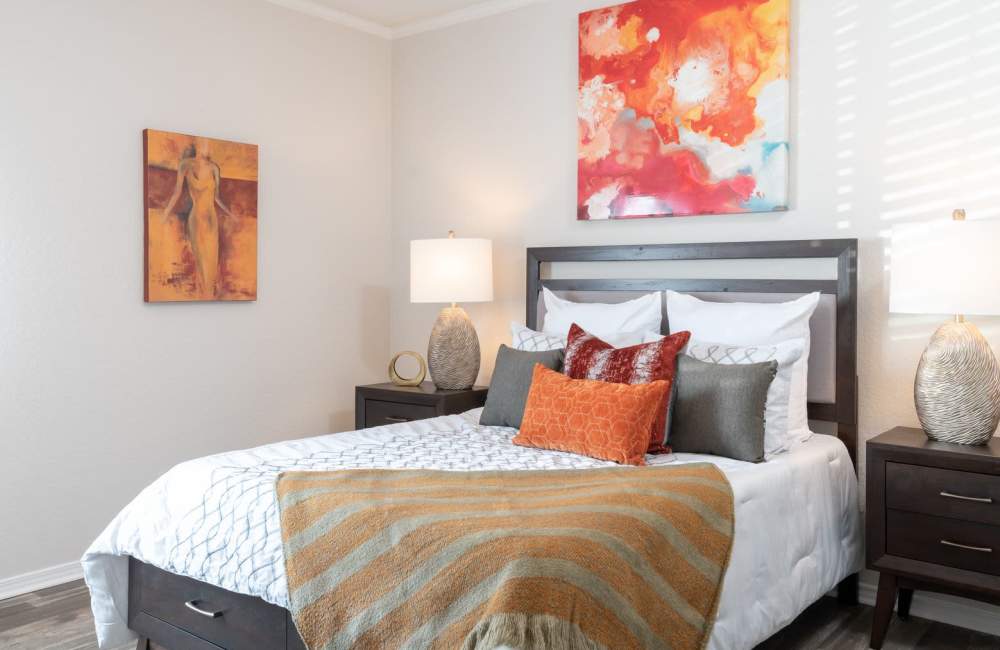 Spacious and well-lit apartment bedroom at Copper Chase in Arlington, Texas