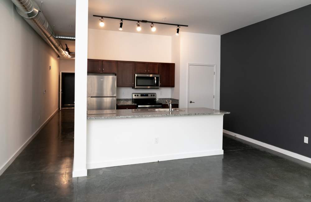 Kitchen at 266 LOFTS in Memphis, Tennessee