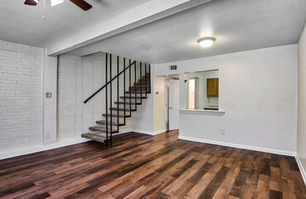 Wood-style flooring at Skyview Terrace Apartments in New Orleans, Louisiana