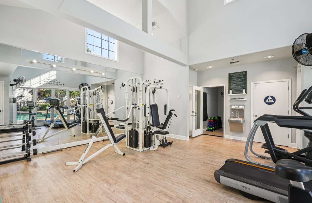 Gym area at Montecito Villas in Sacramento, California