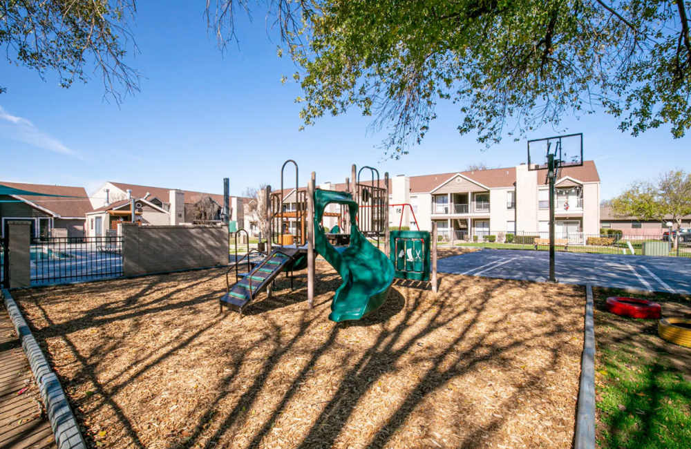 Community playground at Derby Park Apartments in Round Rock, Texas 