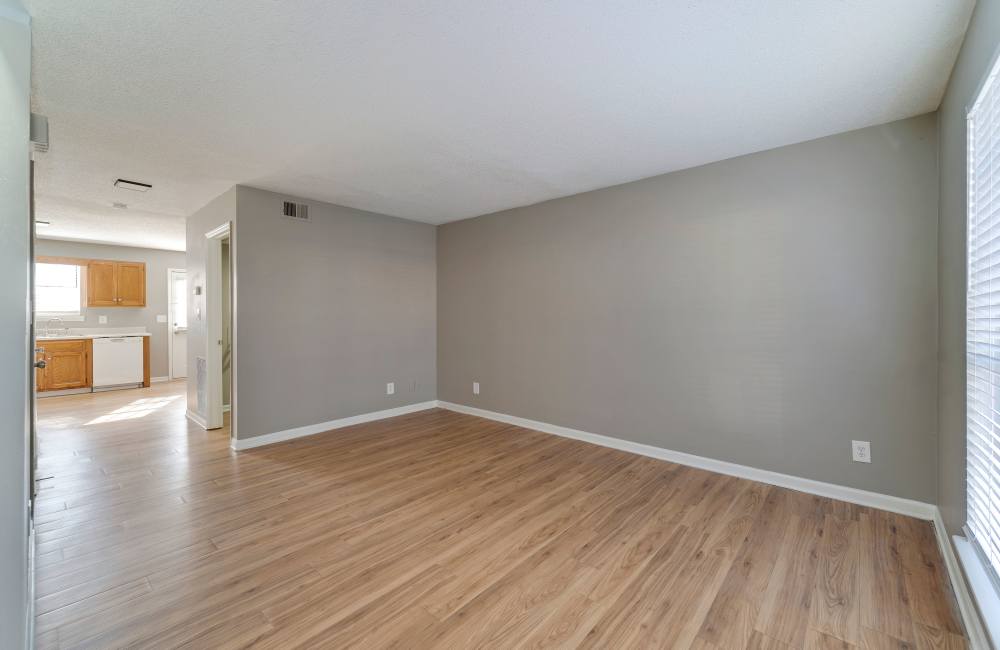 Spacious living room with natural light and modern finishes at Collins Pointe in Cartersville, Georgia
