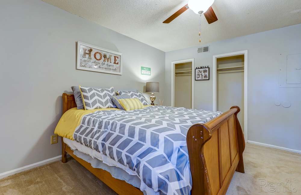 Bedroom with attached closet at Pine Lakes in , South Carolina