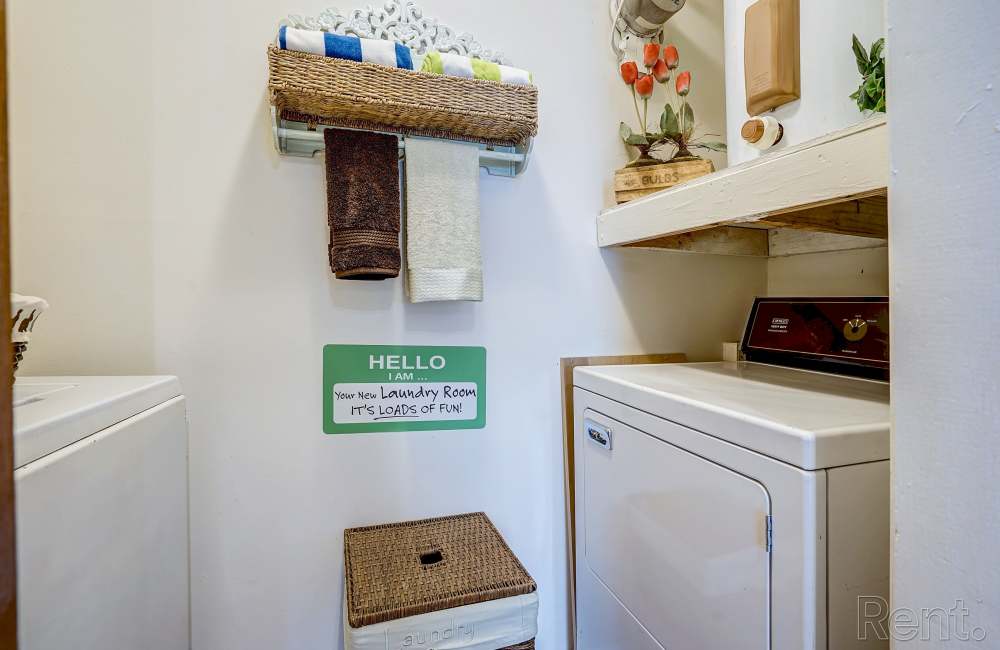 Washer and dryer area at Pine Lakes in , South Carolina