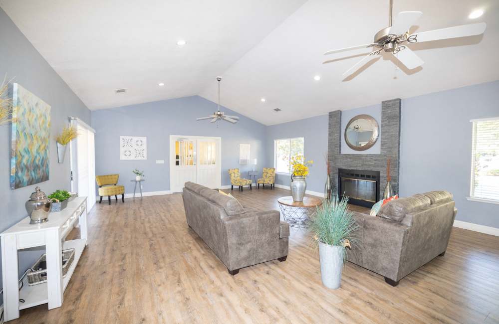Spacious clubhouse at Terrace View Apartments in Fresno,California