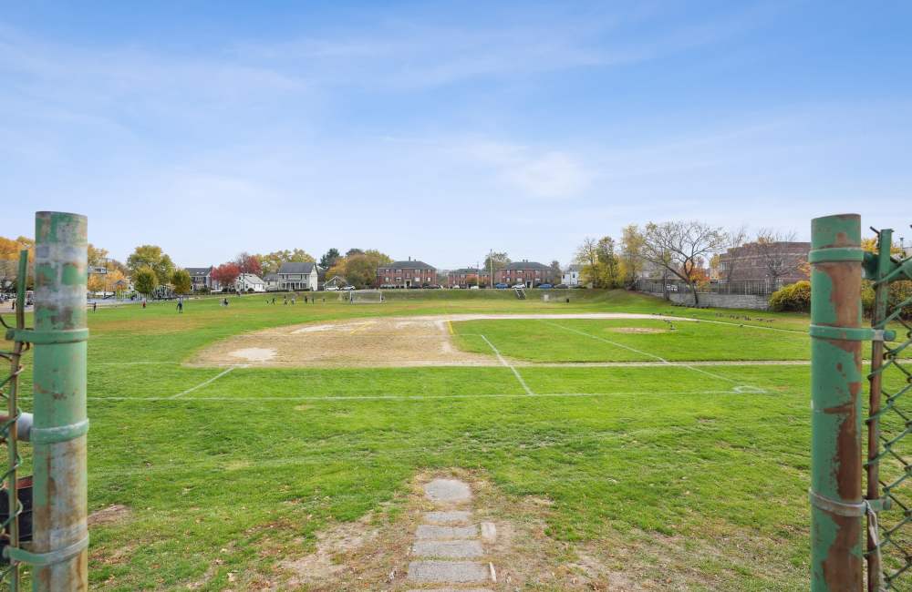 Community playground at Arlington Gardens in Arlington, Massachusetts
