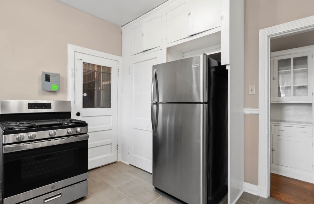 Kitchen with stainless-steel appliances at Park Terrace in Memphis, Tennessee