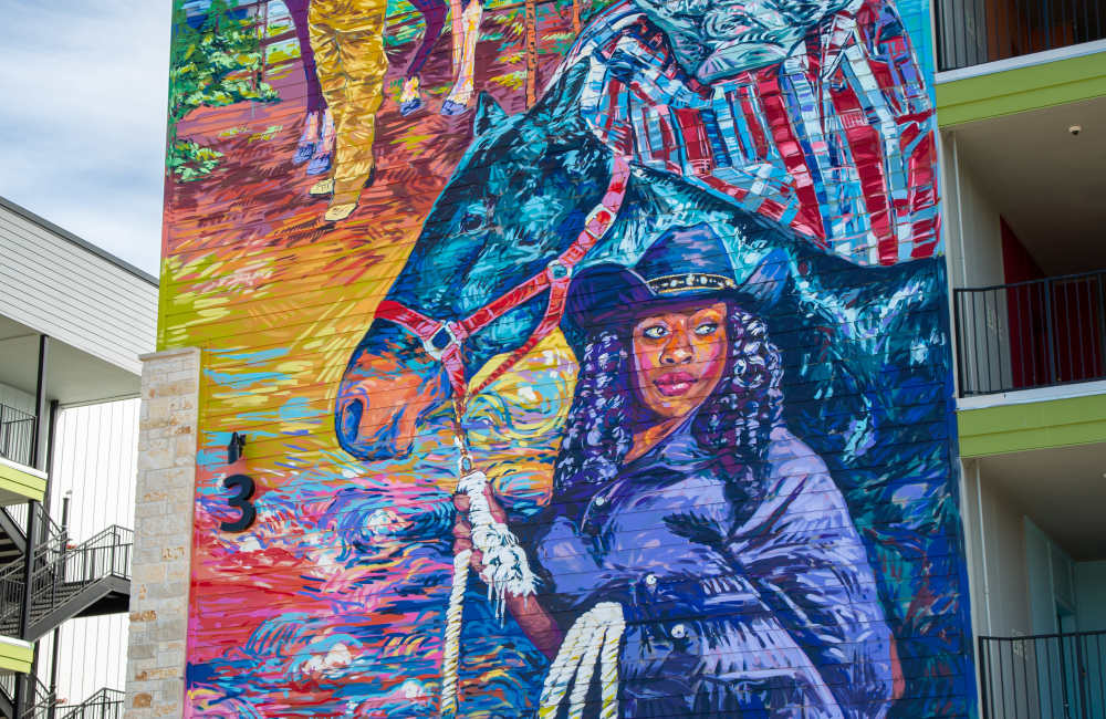 Wall art at Norman Commons in , Texas