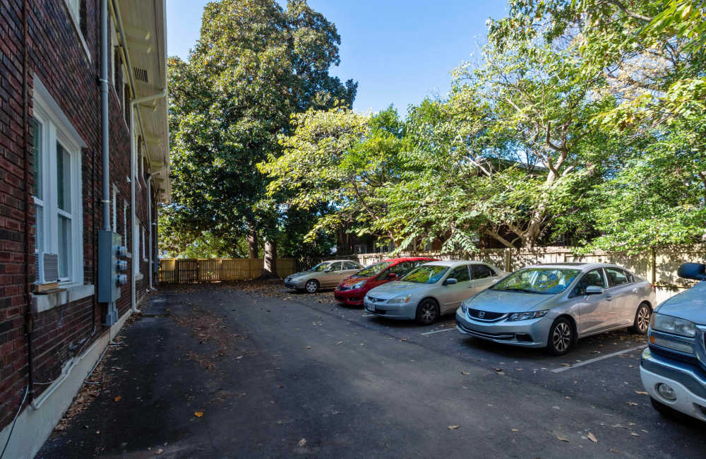 Apartment car parking at The Alma in Memphis, Tennessee