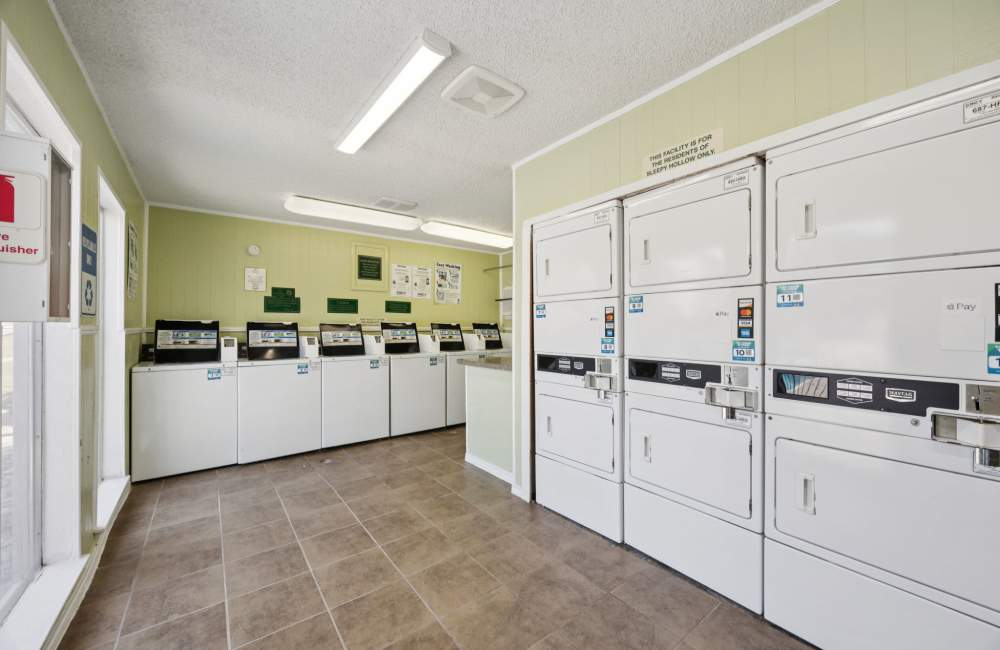 Laundry facility  at Sleepy Hollow in Arlington, Texas