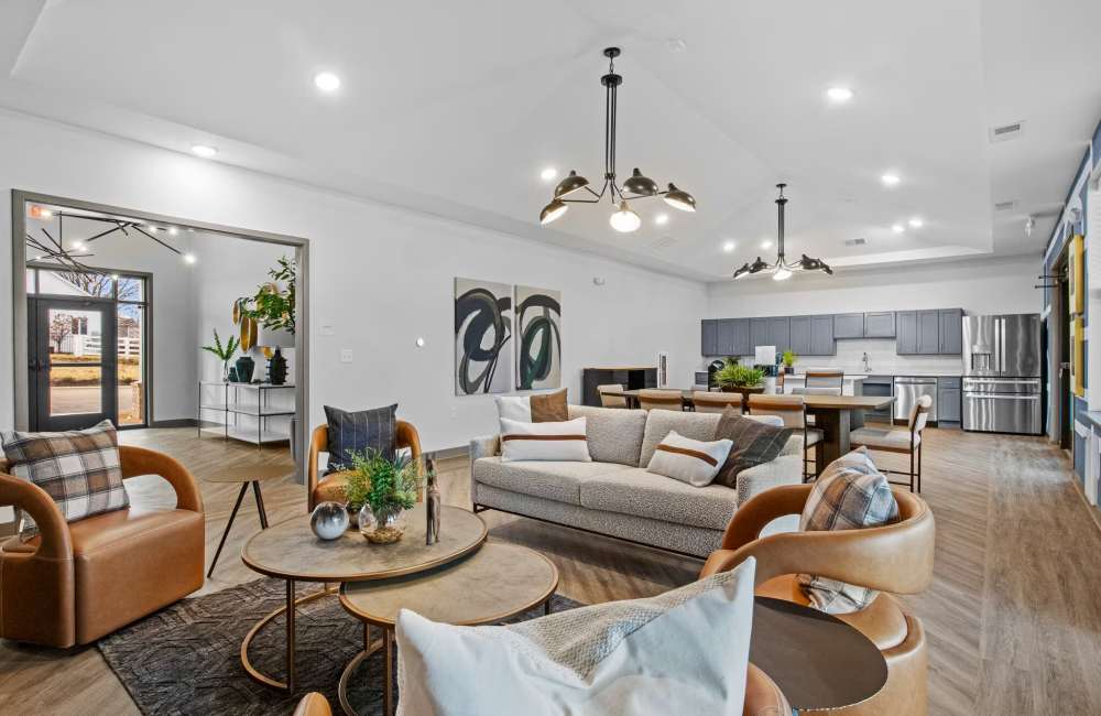 Living room with large window at Ashgrove Farms Townhomes in Nicholasville, Kentucky