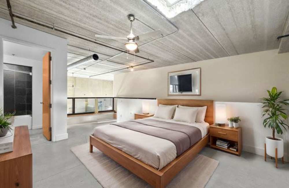 Bedroom at Gateway Lofts in Des Moines Iowa