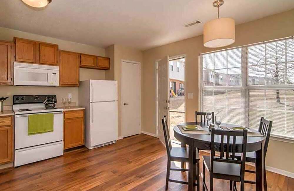 Eat-in kitchen at Mountain Brook Townhomes in Nashville, Tennessee