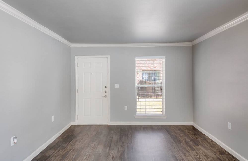 Unfurnished living area at The Lowell at Mueller in Austin, Texas