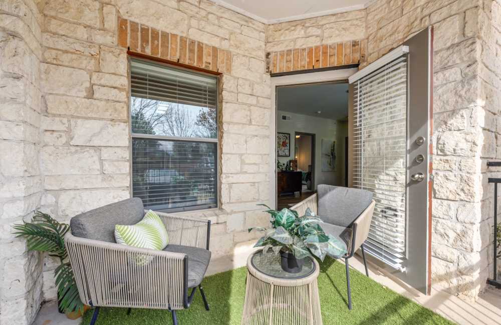  The Park on Forum in Grand Prairie, Texas, every unit has a well sized patio or balcony with an extra storage room. many of the 1st floor units have an extended pet yard that adds another 50 to 100 sqft of outdoor space to your apartment!