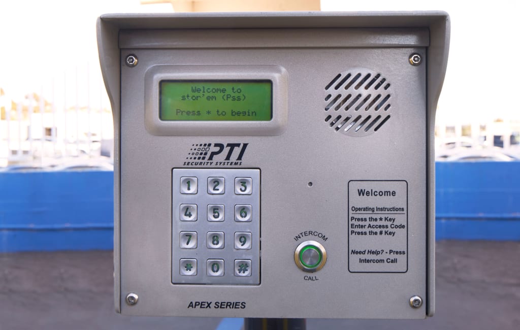 Keypad entry system at Stor'em Self Storage in Payson, Utah