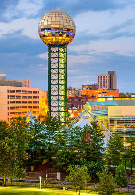 A view of the city at The Enclave of Hardin Valley in Knoxville, Tennessee
