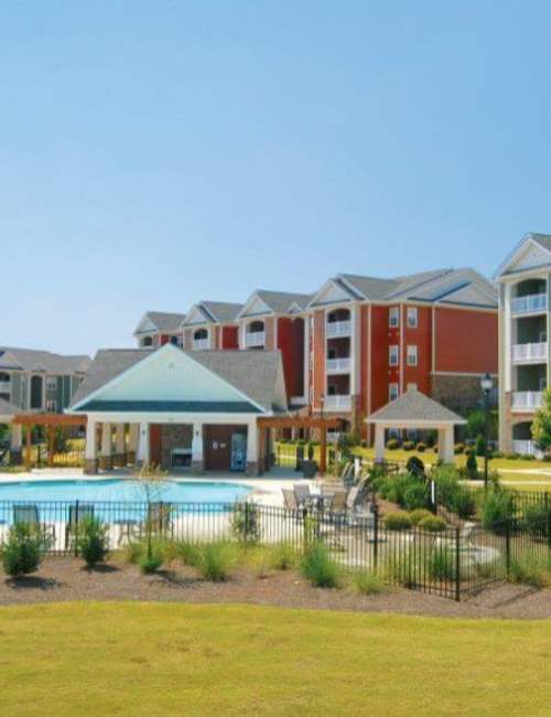 Pool area at River Falls in Duncan, South Carolina