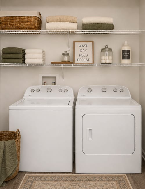 Beautiful laundry room at Cloisters of Concord in Concord, North Carolina