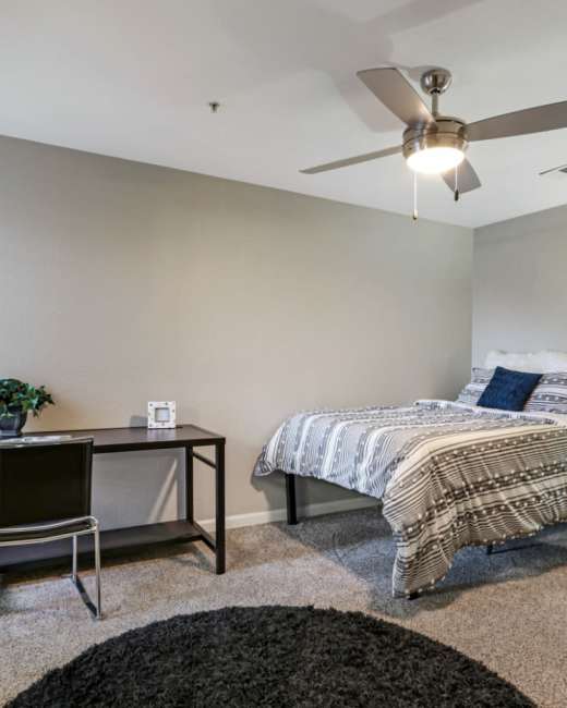 Resident bedroom at Altitude at Baton Rouge in Baton Rouge, Louisiana