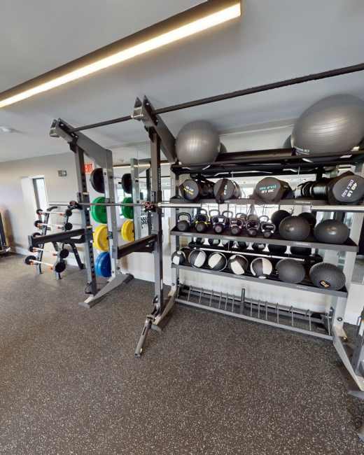 Fitness room with treadmill at Altitude at Baton Rouge in Baton Rouge, Louisiana