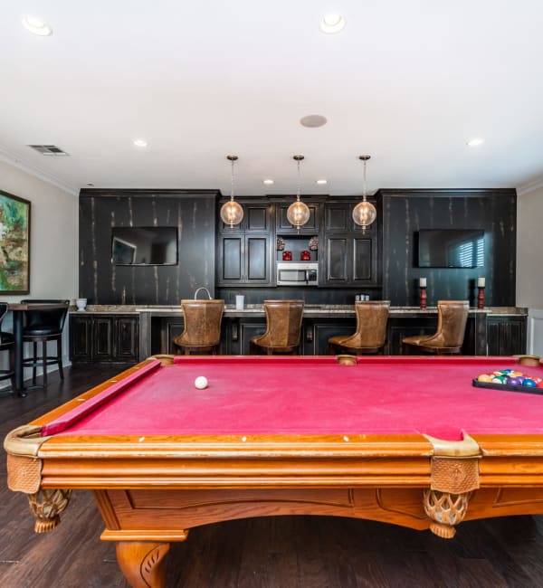 Billiards table in the clubhouse at Riverstone in Macon, Georgia