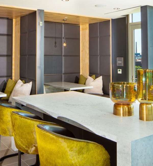 Coworking stations at J Linea in Washington, District of Columbia