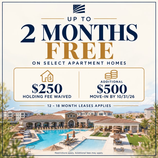 2 Months Free Rent Concession in October 