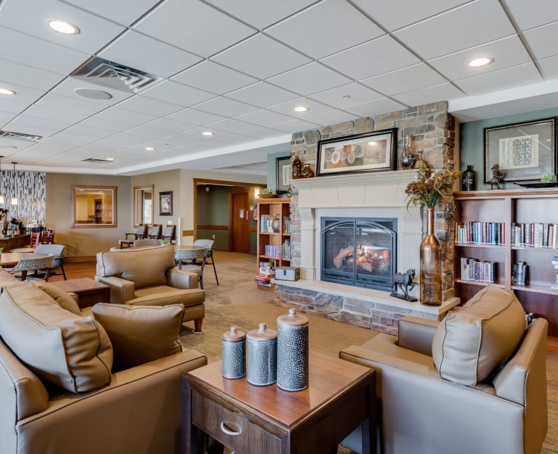 Elegant community gathering space at Arbor Glen Senior Living in Lake Elmo, Minnesota