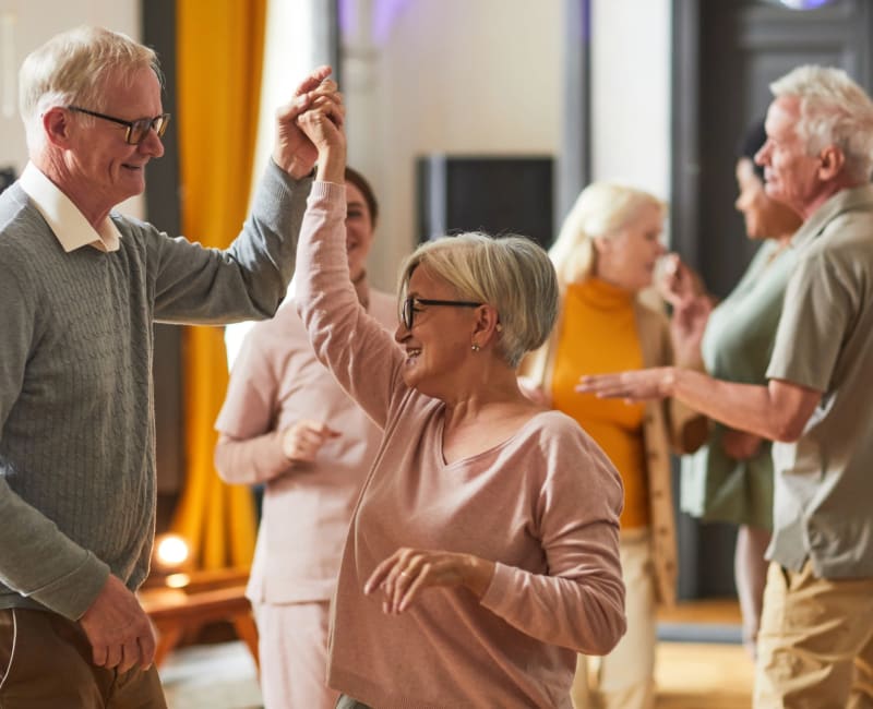 Residents dancing at Towerlight in St. Louis Park, Minnesota