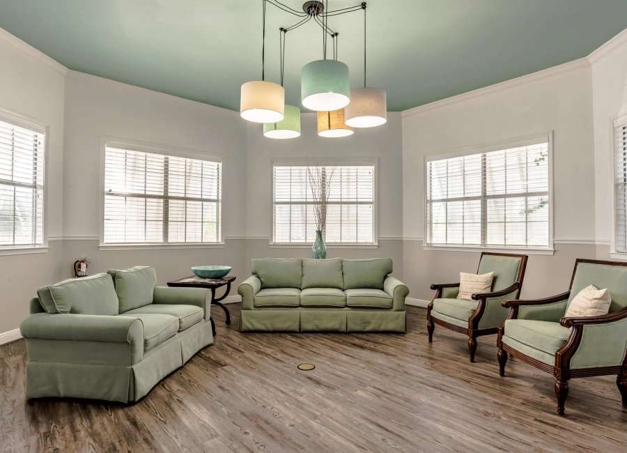 Community gathering spaces at Homestead Village Pensacola in Pensacola, Florida