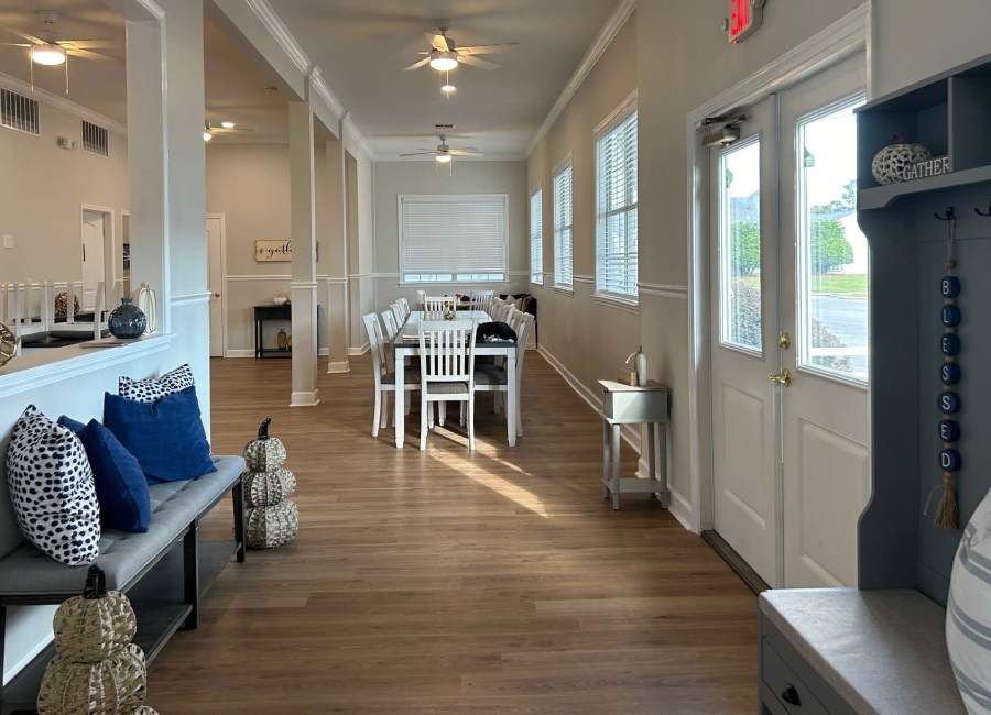 Comfortable dinning spaces at Homestead Village Pensacola in Pensacola, Florida