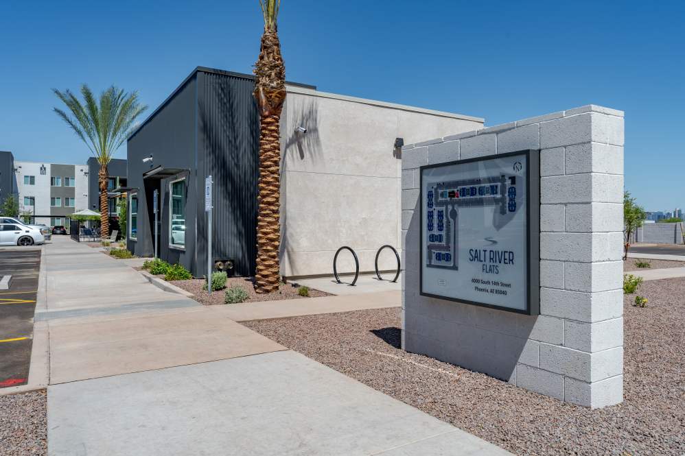 Community entrance at Salt River Flats.