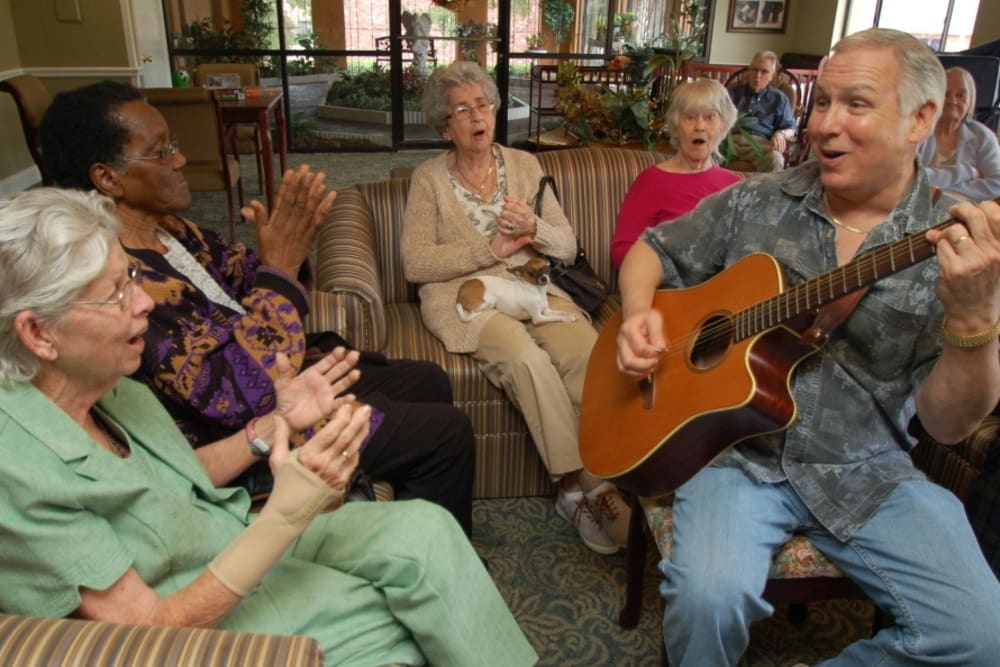 Seniors playing music at Grand Villa of Altamonte Springs in Florida