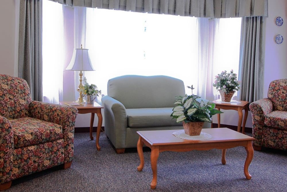 Lounge at Regency Olympia Rehabilitation and Nursing Center in Olympia, Washington