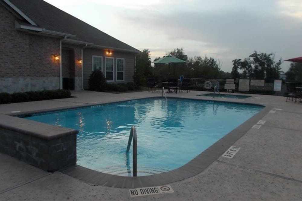 A swimming pool for summer days at Woodside Manor in Conroe, Texas